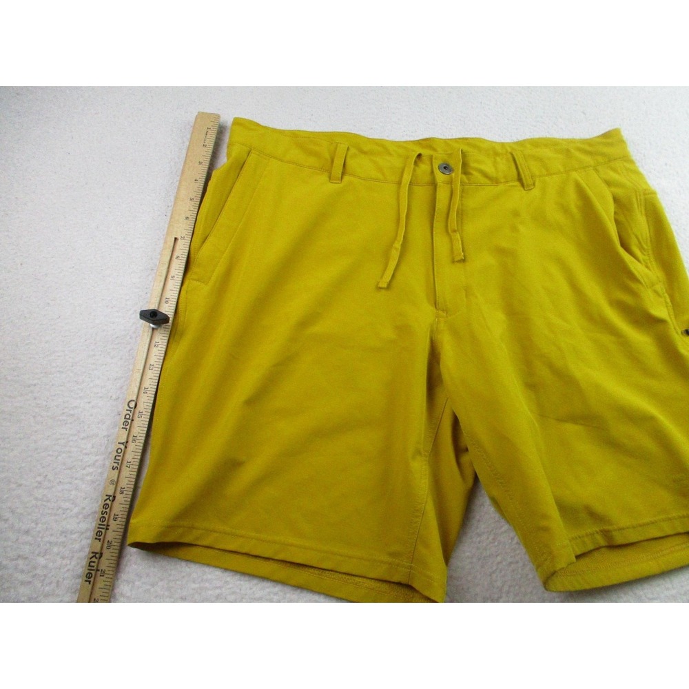 North Face Shorts Mens 40 Yellow Stretch Zip Pocket Quick Dry Outdoor‎ Hiking - Picture 8 of 11